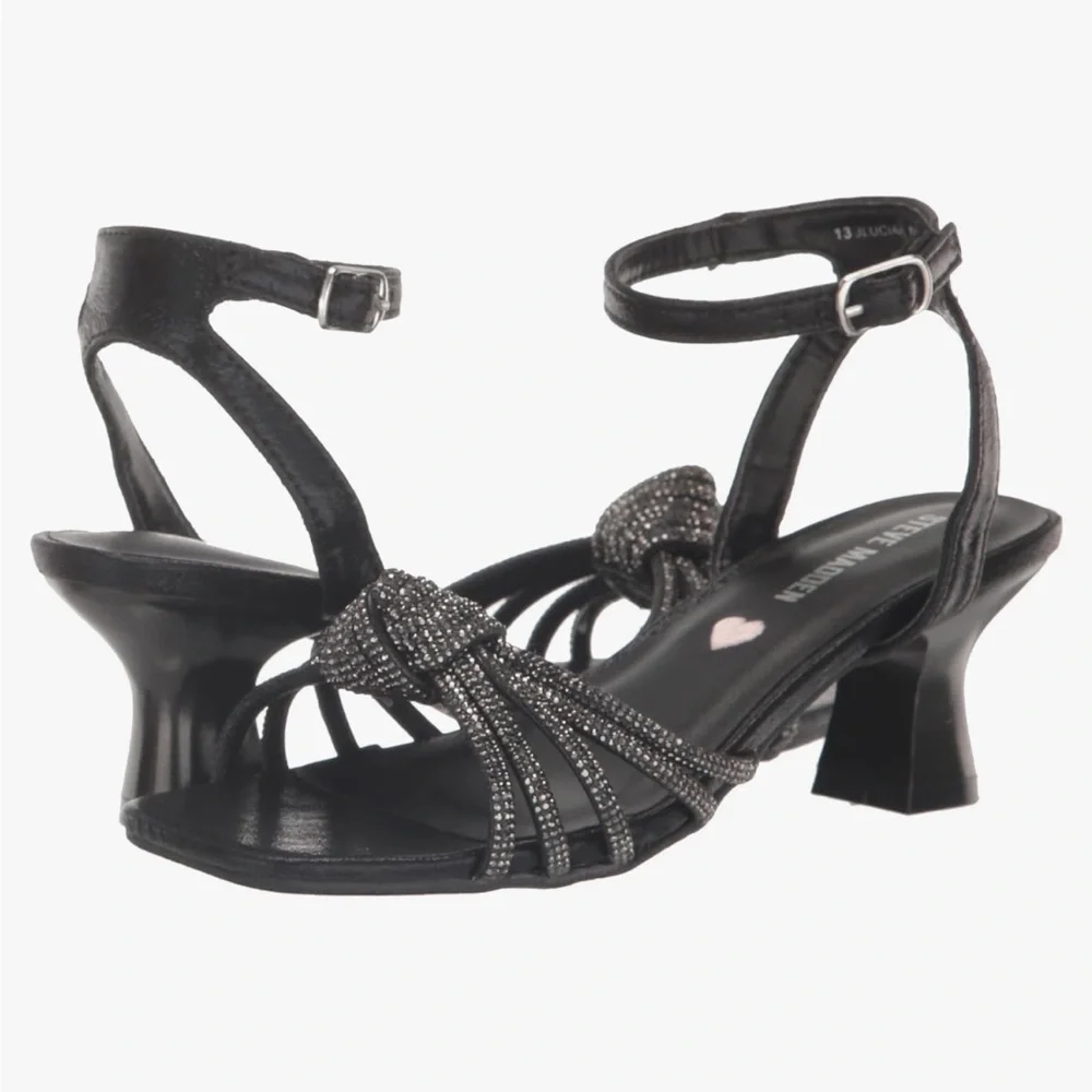 Steve Madden kids- Black Strappy Heels